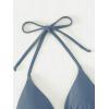imageSOLY HUX Womens Halter Triangle Bikini Top Tie Back Bathing Suit Top Sexy Swimwear for WomenSolid Dark Grey