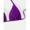 imageSOLY HUX Womens Halter Triangle Bikini Top Tie Back Bathing Suit Top Sexy Swimwear for WomenSolid Violet Purple