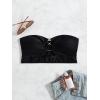 imageSOLY HUX Womens Sexy Cut Out Ring Linked Bandeau Bikini Top Swimsuit Bathing Suit TopsSolid Black