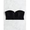 imageSOLY HUX Womens Sexy Cut Out Ring Linked Bandeau Bikini Top Swimsuit Bathing Suit TopsSolid Black