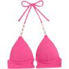 imageSOLY HUX Womens Halter Push Up Bikini Top Ring Linked Swimsuit Bathing Suit TopsPlain Hotpink