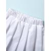 imageSOLY HUX Toddler Girls 2 Piece Outfits Letter Print Short Sleeve Tee and Pleated Skirt SetBlack and White Letter