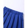 imageSOLY HUX Toddler Girls 2 Piece Outfits Letter Print Short Sleeve Tee and Pleated Skirt SetWhite and Blue