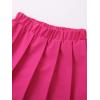 imageSOLY HUX Toddler Girls 2 Piece Outfits Letter Print Short Sleeve Tee and Pleated Skirt SetWhite and Pink
