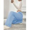 imageSOLY HUX Womens Drawstring Sweatpants Elastic Waist Wide Leg Long Pants with PocketsPlain Light Blue