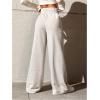imageSOLY HUX Womens Drawstring Sweatpants Wide Leg Baggy Pants Casual Elastic High Waisted Loose PantsPure Grey