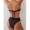 imageSOLY HUX Womens Strapless Bikini Cute Swimsuit Set High Cut Bandeau Bathing Suits Summer Beach WearBlack Cherry