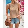 imageSOLY HUX Womens Summer Backless Tank Tops Crew Neck Sleeveless Casual Tshirts VestPlain Khaki