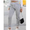 imageSOLY HUX Womens Sweatpants Casual High Waisted Drawstring Jogger Pants with PocketsSolid Grey