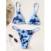 imageSOLY HUX Womens Tie Dye Spaghetti Strap Bikini Set 2 Piece Swimsuit Bathing SuitBlue Printed