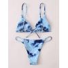 imageSOLY HUX Womens Tie Dye Spaghetti Strap Bikini Set 2 Piece Swimsuit Bathing SuitBlue Printed