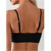 imageSOLY HUX Womens Twist Front Bathing Suit Bikini Sets Two Piece SwimsuitPlain Black