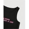 imageSOLY HUX Womens Y2K Letter Print Crop Top Sleeveless Rib Knit Tank Top Summer Vest TopsBlack Printed