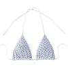 imageSOLY HUX Womens Halter Bikini Tops Summer String Triangle Bathing Suit Swimsuit Top OnlyBlue and White