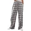imageSOLY HUX Womens Plaid Pajama Pants Drawstring Sleep Pants Lounge Pajama Bottoms with PocketsGrey Plaid
