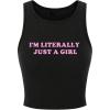 imageSOLY HUX Womens Y2K Letter Print Crop Top Sleeveless Rib Knit Tank Top Summer Vest TopsBlack Letter