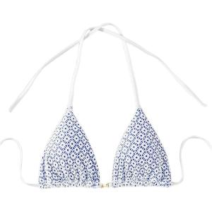 imageSOLY HUX Womens Halter Bikini Tops Summer String Triangle Bathing Suit Swimsuit Top OnlyBlue and White