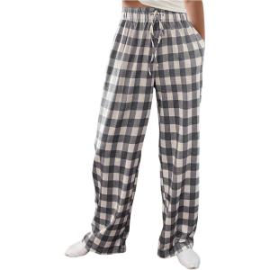imageSOLY HUX Womens Plaid Pajama Pants Drawstring Sleep Pants Lounge Pajama Bottoms with PocketsGrey Plaid