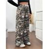 imageSOLY HUX Girls Camo Wide Leg Pants Drawstring Waist Baggy Sweatpants with PocketArmy Green