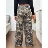 imageSOLY HUX Girls Camo Wide Leg Pants Drawstring Waist Baggy Sweatpants with PocketArmy Green