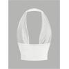 imageSOLY HUX Womens Cowl Neck Halter Neck Going Out Tops Open Back Sleeveless Y2k Crop Tank TopPure White