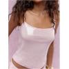 imageSOLY HUX Womens Glitter Sequin Cami Tops Spaghetti Strap Camisole Sleeveless Party Clubwear TopLight Pink