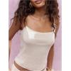 imageSOLY HUX Womens Glitter Sequin Cami Tops Spaghetti Strap Camisole Sleeveless Party Clubwear TopSolid Apricot