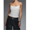 imageSOLY HUX Womens Glitter Sequin Cami Tops Spaghetti Strap Camisole Sleeveless Party Clubwear TopSolid White