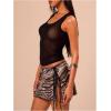 imageSOLY HUX Womens Sheer Mesh Tank Top Scoop Neck Sleeveless See Through Fitted Shirts VestSolid Black
