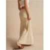 imageSOLY HUX Womens Summer Maxi Skirt Drawstring Low Waist A Line Casual SkirtsPlain Apricot