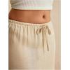 imageSOLY HUX Womens Summer Maxi Skirt Drawstring Low Waist A Line Casual SkirtsPlain Apricot