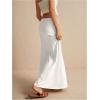 imageSOLY HUX Womens Summer Maxi Skirt Drawstring Low Waist A Line Casual SkirtsPure White