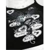 imageSOLY HUX Womens Y2k Gothic Graphic Cami Top Lace Trim Spaghetti Strap Camisole Crop TopsBlack Letter