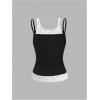 imageSOLY HUX Womens Y2k Gothic Graphic Cami Top Lace Trim Spaghetti Strap Camisole Crop TopsBlack Letter