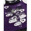 imageSOLY HUX Womens Y2k Gothic Graphic Cami Top Lace Trim Spaghetti Strap Camisole Crop TopsPurple Letter