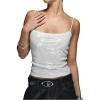 imageSOLY HUX Womens Glitter Sequin Cami Tops Spaghetti Strap Camisole Sleeveless Party Clubwear TopSolid White