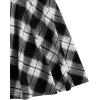 imageSOLY HUX Girls 2 Piece Outfits Letter Print Long Sleeve Pullover Cute Sweatshirt Top and Plaid Mini Skirt SetBlack Letter Plaid