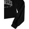 imageSOLY HUX Girls 2 Piece Outfits Letter Print Long Sleeve Pullover Cute Sweatshirt Top and Plaid Mini Skirt SetBlack and White Plaid
