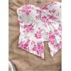 imageSOLY HUX Womens Floral Print Twist Split Tube Crop Top Strapless Sleeveless Asymmetrical Hem Vacation TopsPink Floral