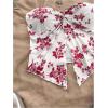 imageSOLY HUX Womens Floral Print Twist Split Tube Crop Top Strapless Sleeveless Asymmetrical Hem Vacation TopsRed Floral
