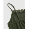 imageSOLY HUX Womens Y2k Lace Trim Cami Crop Top Sun Moon Print Casual TopsArmy Green Figure