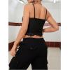 imageSOLY HUX Womens Y2k Lace Trim Cami Crop Top Sun Moon Print Casual TopsBlack Figure