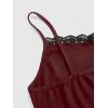 imageSOLY HUX Womens Y2k Lace Trim Cami Crop Top Sun Moon Print Casual TopsBurgundy Figure