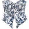imageSOLY HUX Womens Floral Print Twist Split Tube Crop Top Strapless Sleeveless Asymmetrical Hem Vacation TopsMulticoloured Floral