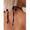 imageSOLY HUX Bikini Tops for Women Halter String Bikini Bathing Suit Tops Sexy Brazilian Swimsuit Top SwimwearSolid Black