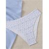 imageSOLY HUX Girls Summer Swimsuit Set Floral Halter Triangle Bikini Set with Wrap Skirts BeachwearBlue and White