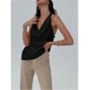 imageSOLY HUX Womens Cowl Neck Halter Top Open Back Sleeveless Tank Tops Draped Front Vest ShirtsSolid Black