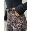 imageSOLY HUX Womens Leopard Print Pants High Waisted Straight Leg Elegant Trousers with PocketsMulticoloured Leopard
