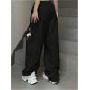 imageSOLY HUX Womens Letter Print Graphic Sweatpants Drawstring Elastic Waist Loose Long PantsBlack Letter