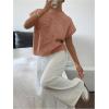 imageSOLY HUX Womens Ribbed Sweater Crew Neck Short Sleeve Loose Fit Floral Knit Pullover TopsDusty Pink